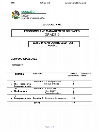 GRADE 9 JUNE EXAM PAPER 2 MEMO#fypシ゚viral #fypシ #foryou #fyp #foryoupage #fypage