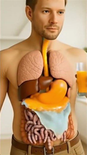 How Your Body Digests Orange Juice 🍊 | Ultra-Realistic 3D Digestive System | Anatomy Lab 3D