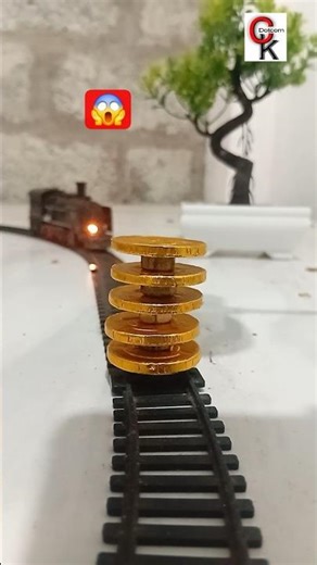 100$ Gold coin VS rc train crash testing, detail 😱/remote control #shorts​ #rccars​ #mrtoysupdate