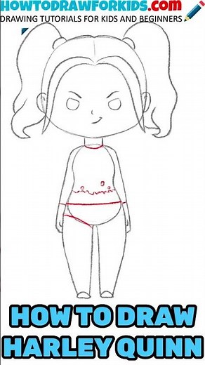 Harley Quinn Drawing Tutorial for Kids