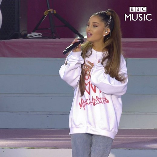 "The kind of love and unity we're displaying is what the world needs right now." Heartfelt words from Ariana Grande at One Love Manchester. | BBC Sounds