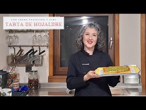 Tarta de hojaldre con crema pastelera y kiwi o fruta de temporada ¡Rica y fácil!