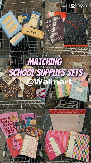 ✨ Walmart !😍📚 The NEW matching school supply sets #butter #cowgirl #cute #matching