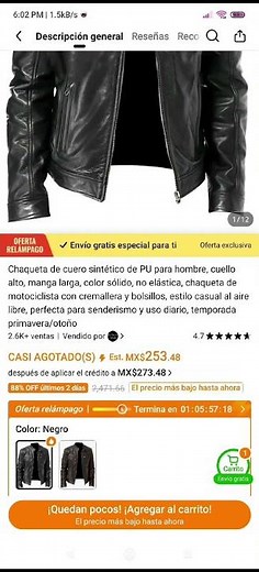 🔥 Chaqueta de Cuero Sintético para Hombre - Casual y Funcional, Ideal para Primavera/Otoño 🚴‍♂️ Temu