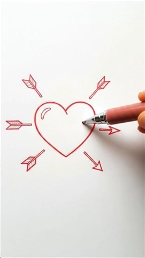 Easy Love Drawing | Simple Heart Art!! #love #art #drawing