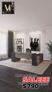 SALEEEE!!! DESK WALL UNIT Only $790 WHATSAPP 76887782 SUNDAYS: 12:00pm to 9:00pm Mon to Sat: 10:00am to 9:00pm Branch 1: Sin El Fil Branch 2: Next to airport, near Spot Mall | VI - Furniture