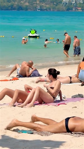 🇹🇭Phuket Beach Good Day Sunny Summer Holiday 30🐬 #phuketbeach