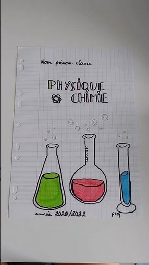 Tuto | page de garde physique chimie #rentrée2025 #pagedegarde #tuto #rentréedescolaires
