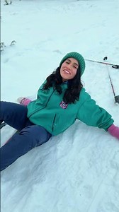 Speaking in Finnish 🇫🇮: Trying skiing for the first time 😅 #suomi #finland