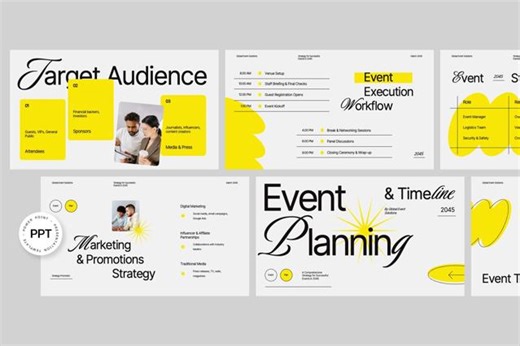 Event Planning & Timeline Powerpoint Template