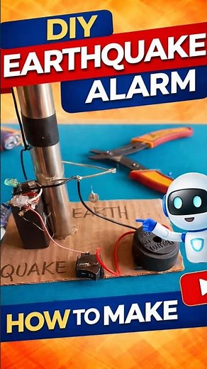 DIY Earthquake Alarm 🚨| Easy Science Project at Home #electronics #experiment #schoolscienceproject