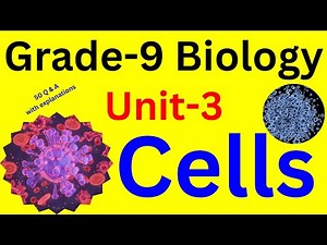 Grade 9 Biology Unit 3: Cells | 50 MCQs with Answers & Explanations | Exam Prep #cellbiology #cells
