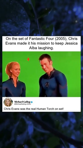 Chris Evans Keeps Jessica Alba Laughing on Fantastic Four Set