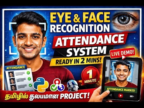 Face & Eye Recognition Attendance System | 2 Minutes Ready-Made Project | Tamil