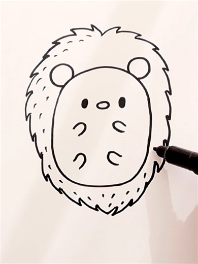 🎨 How to Draw a Cute HEDGEHOG 🦔 | Easy Step-by-Step Drawing Idea #art #shorts #Hedgehog #Drawingl #EasyDrawing #StepByStep #KawaiiArt #sketches #CuteAnimals #Kids