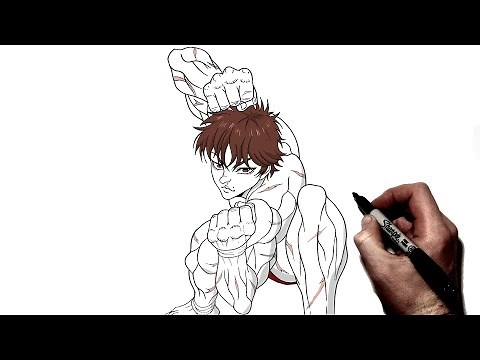 How To Draw Baki (Fight Pose) | Step By Step | Baki Hanma S2