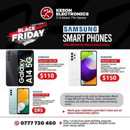 Black Friday loading call or app 077 773 0460 Keson Launches Innovative Smart Interactive Boards for Elite Educational Institutions and Corporate Events. Explore Our Range: ✅Keson 55 -inch interactive TV ($800) ✅ Keson 65-inch Interactive TV ($1500) 165 cm ✅ Keson 75-inch Interactive TV ($2000) 191 cm ✅OPS Coi5 10th gen $200 ✅Usb Camera 📷 $15 ✅55 inch stand $60 ✅65 to 75 inch stand $150 Reach Us at 0777730460 [whatsapp or call ] *Adress* ✅✅ *Harare shop* ,Shop 1 at the front ,Boka Building ,opp