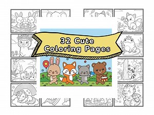 Kawaii Chibi Animal Coloring Book – 30 Printable Pages (digital Download) - Etsy Australia
