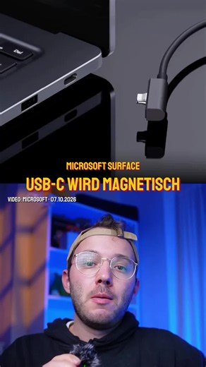 Magnetisch laden und trotzdem normales USB-C behalten. Genau diese Kombination finde ich spannend. #Microsoft #Surface #USBC