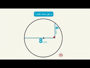 ما طول نصف قطر الدائرة ؟ find the radius of the circle