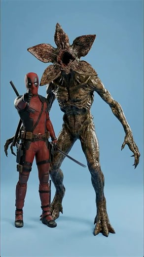que pasaría si ded pool se enfrenta a un demogorgon #strangerthings #dedpool #personajes #animados #caricaturas