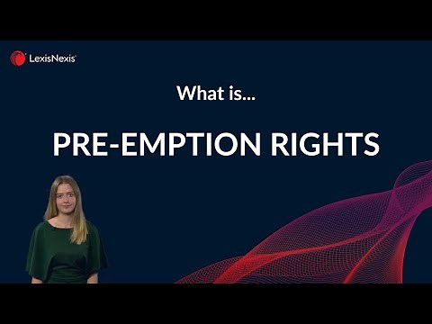 Pre-emption rights - Legal Definition