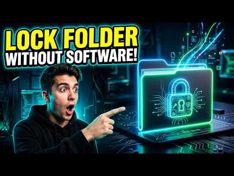Lock Any Folder Without Software in Windows 🔐 Simple BAT Trick Works 100% #pcsecurity #computertips