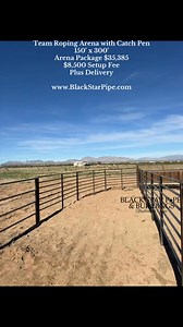 Check out this complete arena setup we did in Wickenburg, AZ! If you’re wanting the same package, here’s the full breakdown: 💰 Total Package Price: $35,385 📏 Arena Size: 150’ x 300’ 🎯 Includes: Full Team Roping Arena Package 🔧 Setup Fee: $8,500 🚚 Plus Delivery If you’re ready to take your facility to the next level, send us a message and we can get you on the schedule! | Black Star Pipe & Buildings