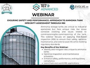 Webinar on Approach to Ammonia Tank Integrity by Risk-Based Inspection (RBI)
