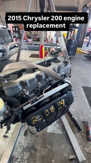 Danny Rosario on Instagram: "2015 Chrysler 200 🔧 Misfire + low power ➡️ compression test showed 0 compression on cyl 4. Pulled the exhaust manifold and found holes in the exhaust valve 😬🔥 Customer opted for a used engine replacement instead of chasing internal repairs. Back on the road the right way 💪🚗 #MechanicLife #EngineReplacement #NoCompression #Chrysler200 #AutoTech"