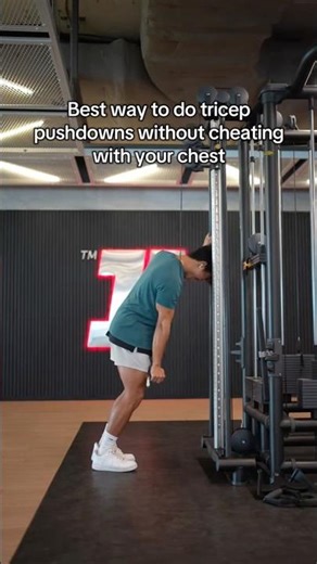 Best Way to do Tricep Pushdowns Without Cheating (Less Chest, More Triceps)