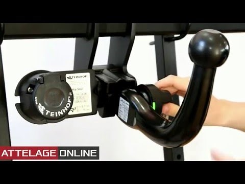 Attelage remorque avec boule détachable horizontalement sans outils