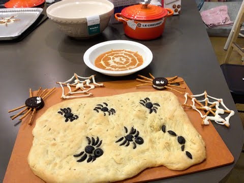 Halloween Focaccia & Fun Foods! Eek, Spiders!