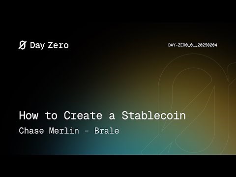 How to Create a Stablecoin - Brale | Day Zero 01