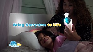 Moonlite Mini Projector with 5 Classic Fairy Tale Stories - A New Way to Read Stories Together - 5 Digital Stories with Light Projector - Gifts for Kids Ages 1 and Up