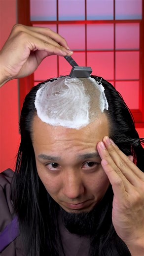 Experience ASMR Shaving Time with Samurai Techniques