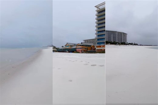 Snow Falls On Destin Beach in Florida - NewsBreak