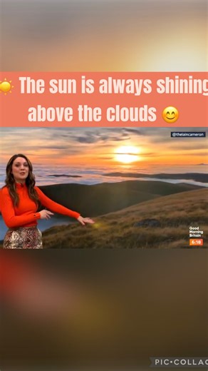 ☀️ The Sun is always shining above the clouds 🤓Check out this amazing video by Iain Cameron up Ben Cleuch in the central lowlands. ⛰️ The tops of the mountain above the clouds! ☁️ The clouds below show the temperature inversion. | Laura Tobin
