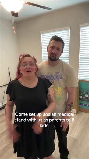 Setting up Josiah medical stand #fyp #mom #fy #sahm #26years | parentsoftiktok