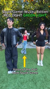 Squid Game: Wushu Edition 😳 ft the Doll Voice Actor from Squid Game 👀 #elinameng #martialarts #wushu #kungfu #squidgame #siblings #la #losangeles #actor #asmr #shaolin 🎥: @kianadaigneault | Miss Elina Meng