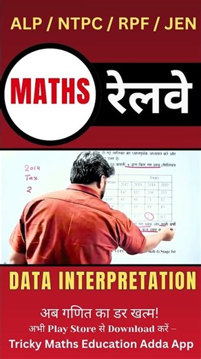 60 - DATA INTERPRETATION - Questions asked in Railway/SSC #MathsTricks #SSCExam