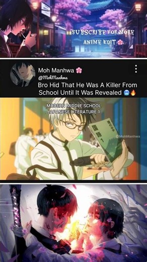 Bro Hid That He Was A Killer From School Until It Was Revealed 🥶🔥#anime #animeedit #edit #shorts
