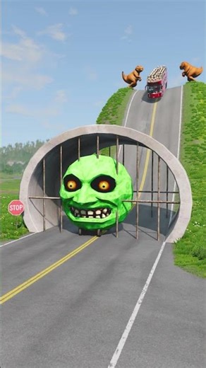 Long Capsule Buses vs Drain Pipe - BeamNG.drive