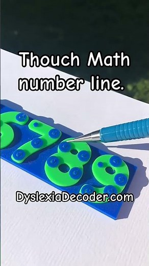 Touch Math Number Line learning tool. #dyslexia #ADHD #dyslexiaawareness #dyslexiaeducation