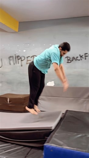 Learn gymnastic and parkour skills with us 📥. #gymnast #flip