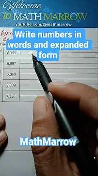 How to write given numbers in words and expanded form @MathMarrow