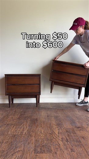 Refurbishing Old Furniture with Walnut Stain - $25 Set Transformation