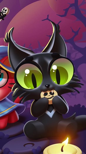 👻🎃A new event is starting on Wednesday in the Merge Cats! Witches and vampires, mountains of candies, and lots of prizes! 😻🧩Don’t miss this spooky party! Hurry up and get ready to join! #game #cat