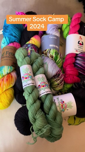 Today begins Summer Sock Camp. Will I get through all this yarn? Who knows? Let’s go!!! 🧦 🧦🧦🧦 #thealternativegranny #summersockcamp2024 #knitsocks #kint #summer