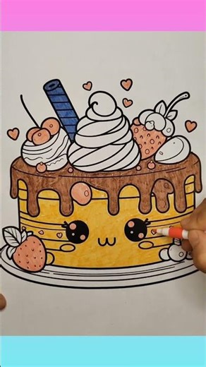 Birthday Cake Art for kids #kids #handcrafts #creativity #kitchenset #cute #art